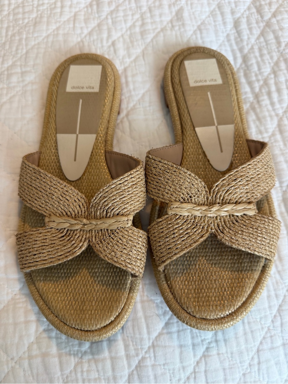 Dolce Vita Braided Tan Slide Mules